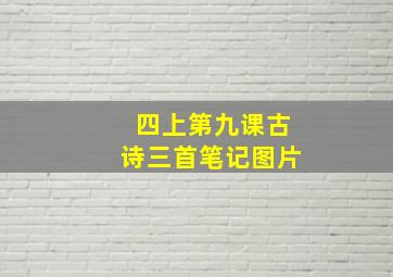 四上第九课古诗三首笔记图片