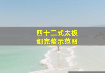 四十二式太极剑完整示范图