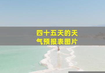 四十五天的天气预报表图片