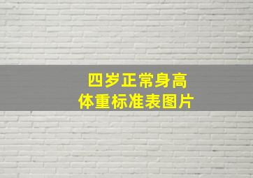 四岁正常身高体重标准表图片