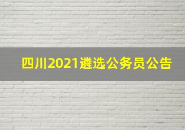 四川2021遴选公务员公告