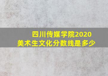 四川传媒学院2020美术生文化分数线是多少