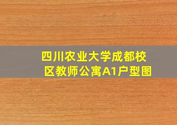 四川农业大学成都校区教师公寓A1户型图