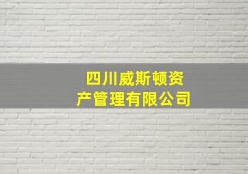 四川威斯顿资产管理有限公司