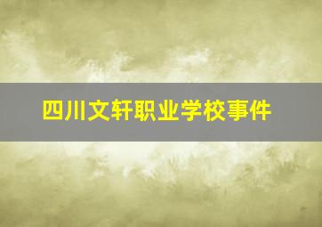 四川文轩职业学校事件