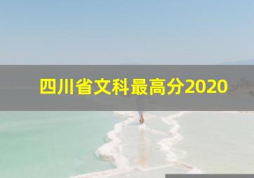 四川省文科最高分2020