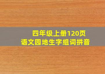 四年级上册120页语文园地生字组词拼音