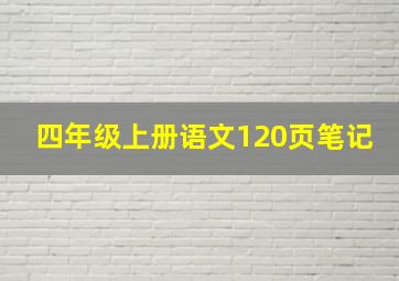 四年级上册语文120页笔记