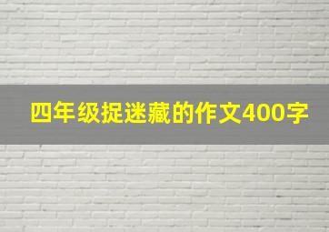 四年级捉迷藏的作文400字