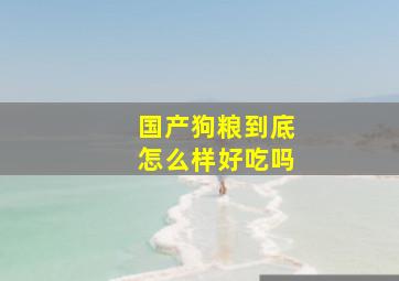 国产狗粮到底怎么样好吃吗