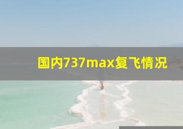 国内737max复飞情况