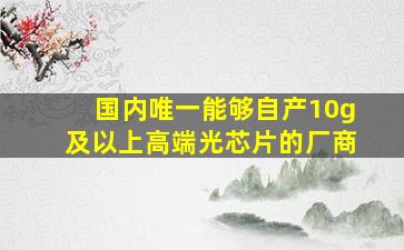 国内唯一能够自产10g及以上高端光芯片的厂商