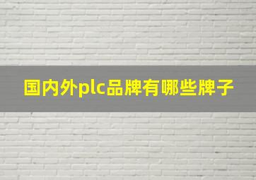 国内外plc品牌有哪些牌子