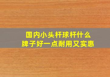 国内小头杆球杆什么牌子好一点耐用又实惠