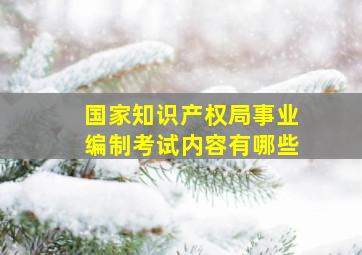 国家知识产权局事业编制考试内容有哪些