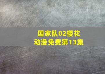 国家队02樱花动漫免费第13集