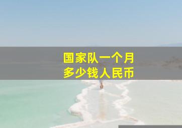 国家队一个月多少钱人民币