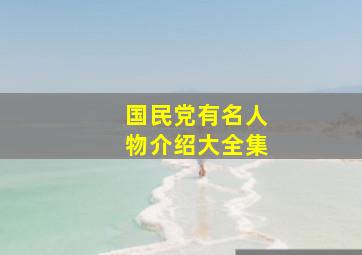 国民党有名人物介绍大全集