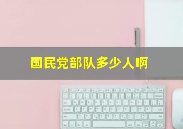 国民党部队多少人啊