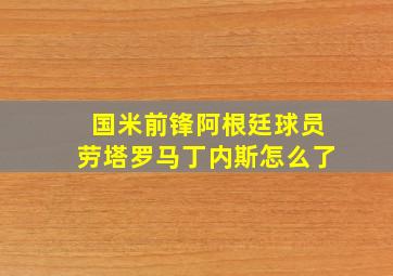 国米前锋阿根廷球员劳塔罗马丁内斯怎么了