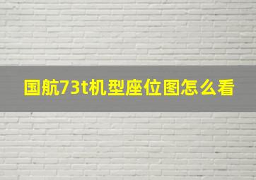 国航73t机型座位图怎么看