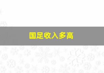 国足收入多高