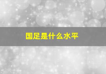 国足是什么水平