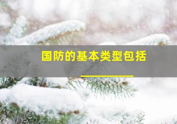 国防的基本类型包括_________