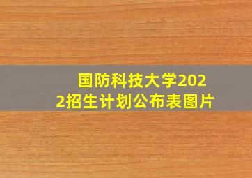 国防科技大学2022招生计划公布表图片