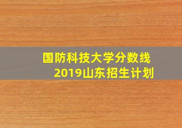 国防科技大学分数线2019山东招生计划