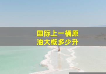 国际上一桶原油大概多少升