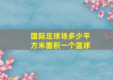 国际足球场多少平方米面积一个篮球