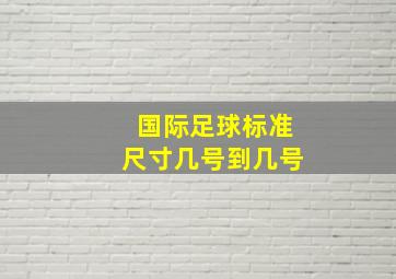 国际足球标准尺寸几号到几号