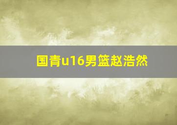 国青u16男篮赵浩然