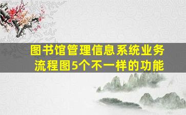 图书馆管理信息系统业务流程图5个不一样的功能