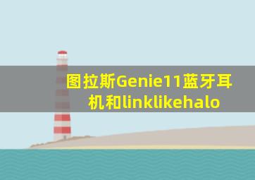 图拉斯Genie11蓝牙耳机和linklikehalo