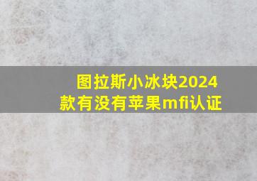 图拉斯小冰块2024款有没有苹果mfi认证