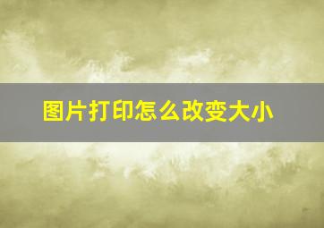 图片打印怎么改变大小