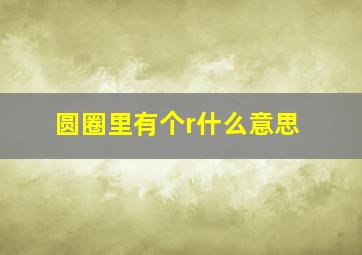 圆圈里有个r什么意思