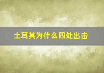 土耳其为什么四处出击