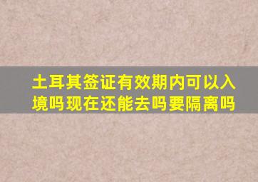 土耳其签证有效期内可以入境吗现在还能去吗要隔离吗