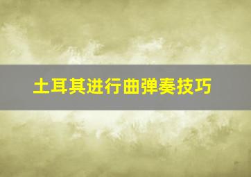 土耳其进行曲弹奏技巧