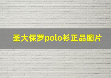 圣大保罗polo衫正品图片