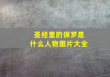 圣经里的保罗是什么人物图片大全