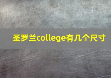 圣罗兰college有几个尺寸