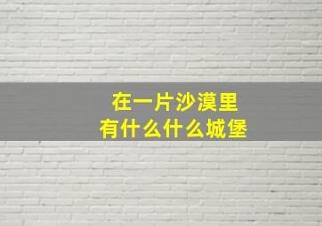 在一片沙漠里有什么什么城堡