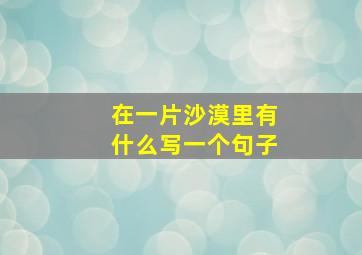 在一片沙漠里有什么写一个句子