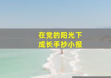 在党的阳光下成长手抄小报