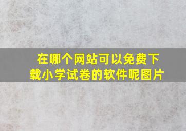 在哪个网站可以免费下载小学试卷的软件呢图片