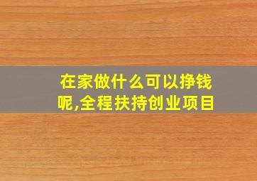 在家做什么可以挣钱呢,全程扶持创业项目